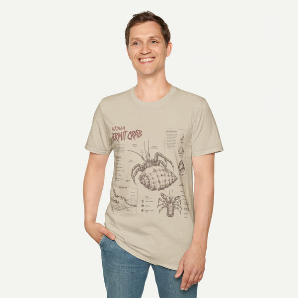 Hermit Crab Anatomy T-Shirt — Acadian Marine Illustration Tee