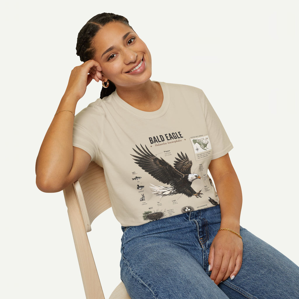 Bald Eagle Anatomy Field Guide T-Shirt