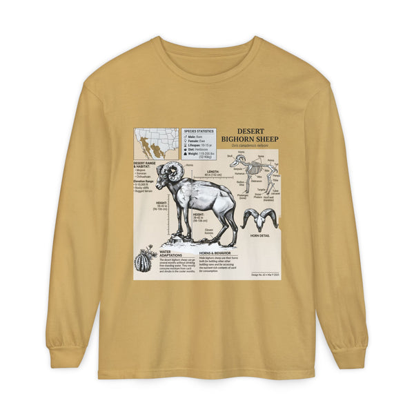 Desert Bighorn Sheep Diagram Long Sleeve T-Shirt