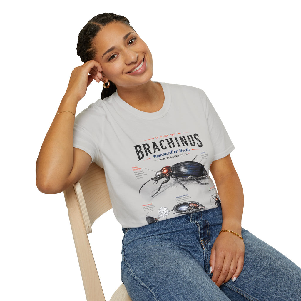 Brachinus Bombardier Beetle Anatomy T-Shirt — Vintage Entomology Graphic Tee