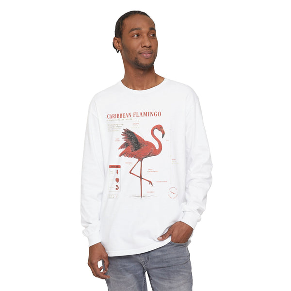 Caribbean Flamingo Anatomy Long Sleeve Tee