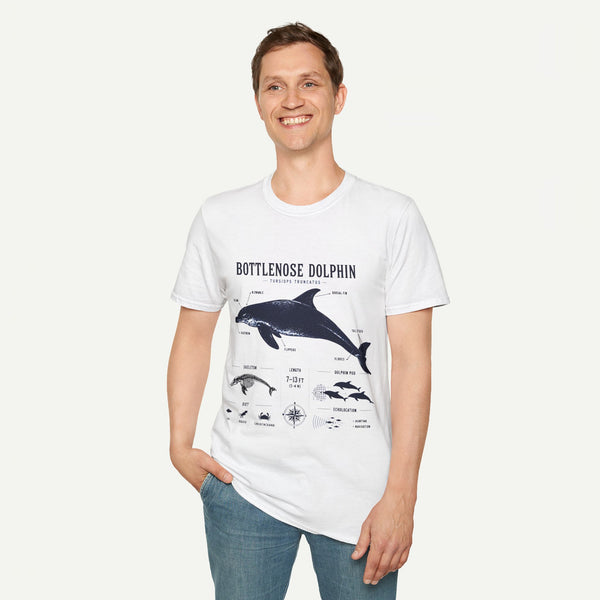 Bottlenose Dolphin Anatomy Tee – Illustrated Marine Life T-Shirt