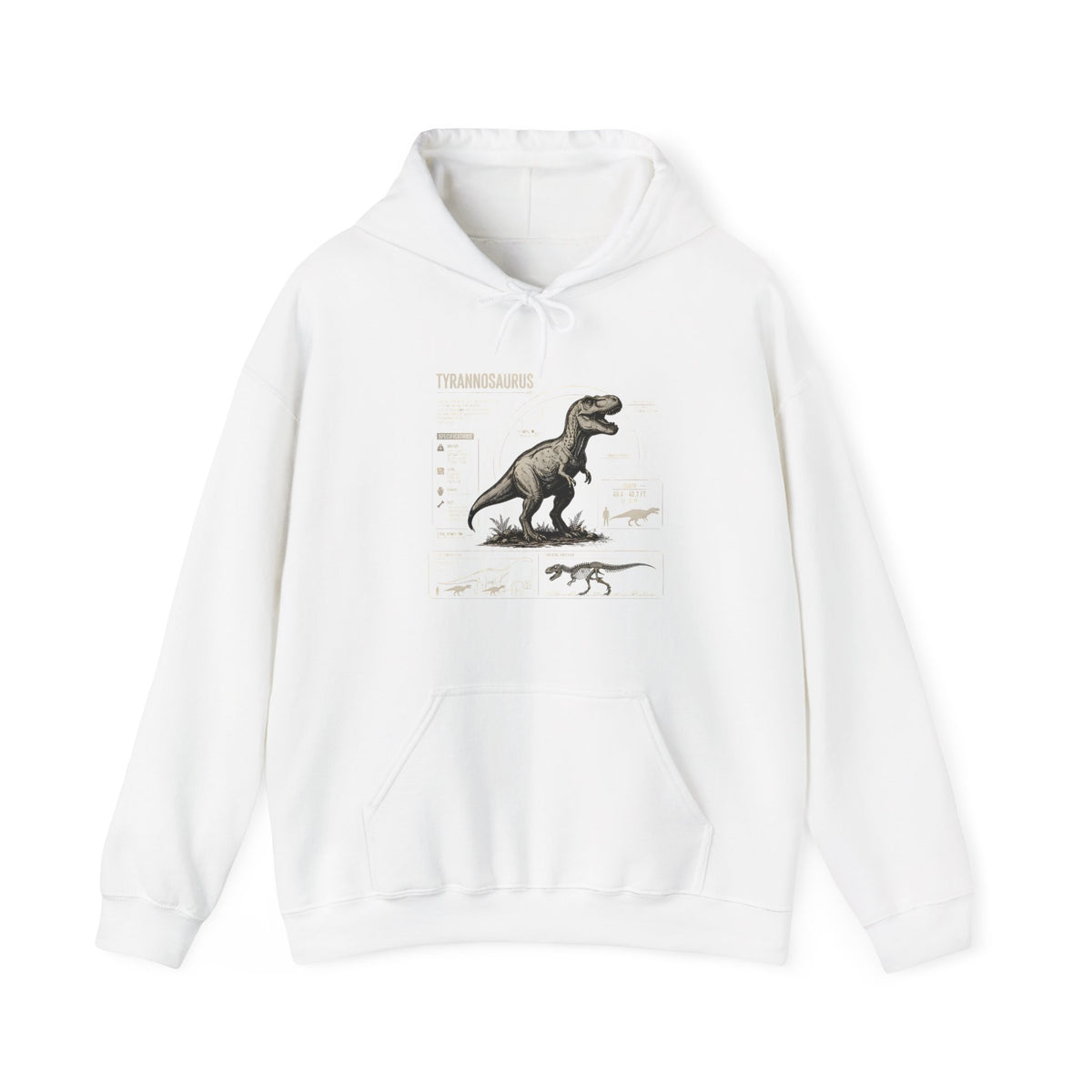 T‑Rex Anatomy Hoodie — Vintage Dinosaur Anatomy Sweatshirt Main image