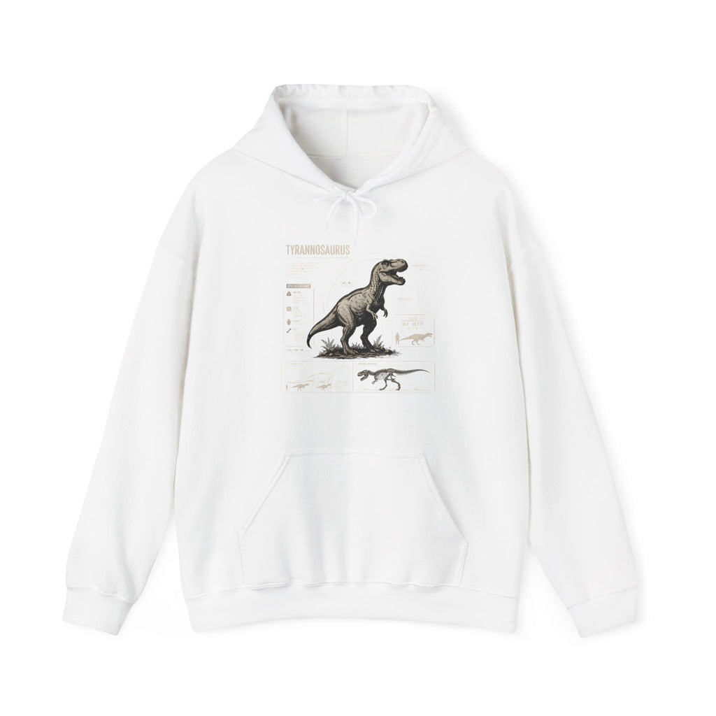 T‑Rex Anatomy Hoodie — Vintage Dinosaur Anatomy Sweatshirt