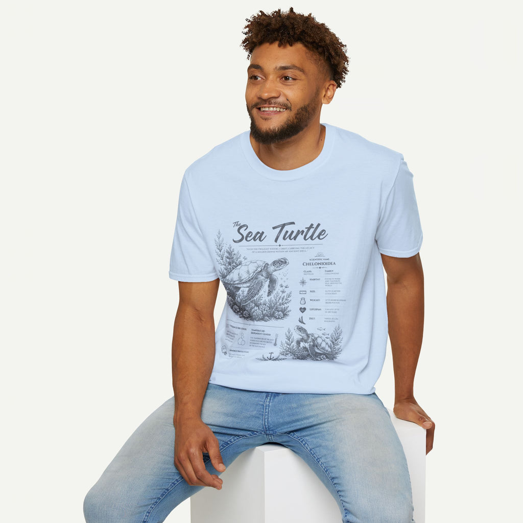 Sea Turtle Anatomy T-Shirt — Vintage Marine Illustration Tee