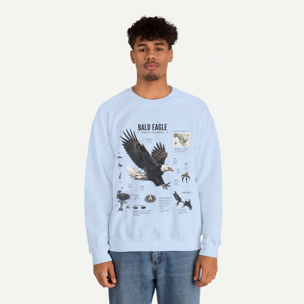 Bald Eagle Anatomy Sweatshirt