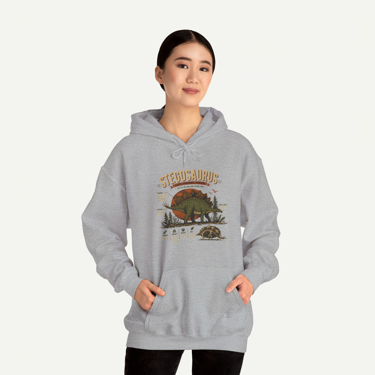 Stegosaurus Vintage Anatomy Hoodie – Retro Dino Nature Sweatshirt