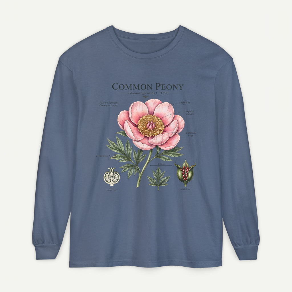 Botanical 'Common Peony' Long Sleeve Tee