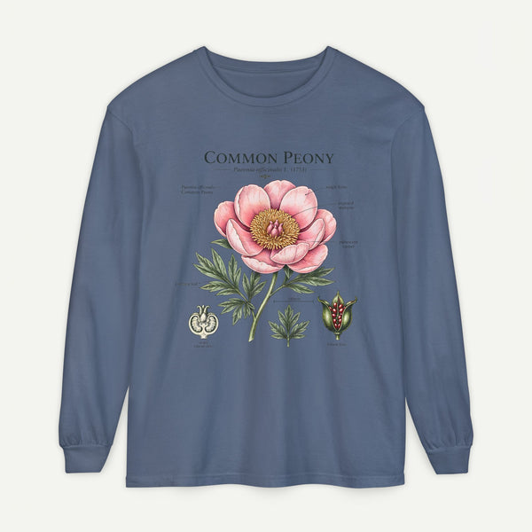 Botanical 'Common Peony' Long Sleeve Tee