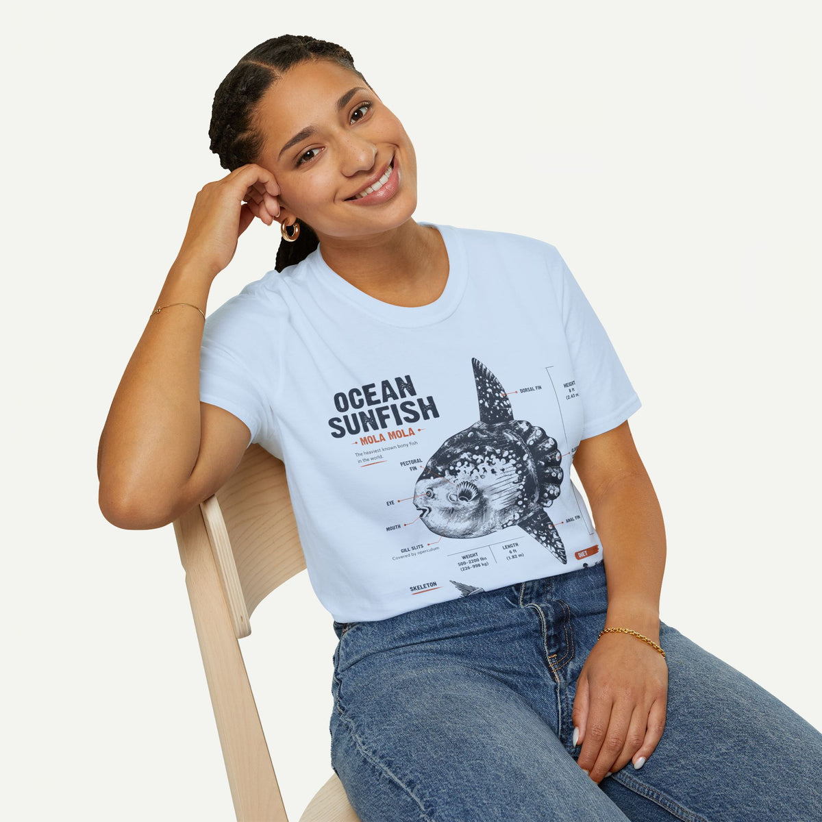 Ocean Sunfish Illustration T-Shirt — Mola Mola Science Graphic Tee