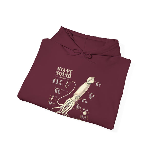 Giant Squid Hoodie – Minimal Nautical Illustration Sweatshirt