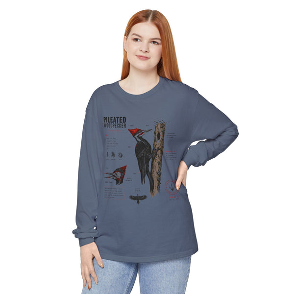 Pileated Woodpecker Anatomy Long Sleeve Tee