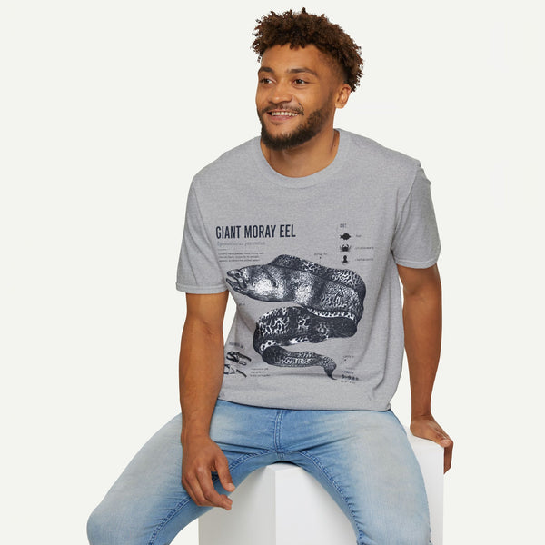 Moray Eel Anatomy Graphic T-Shirt — Vintage Scientific Illustration Tee