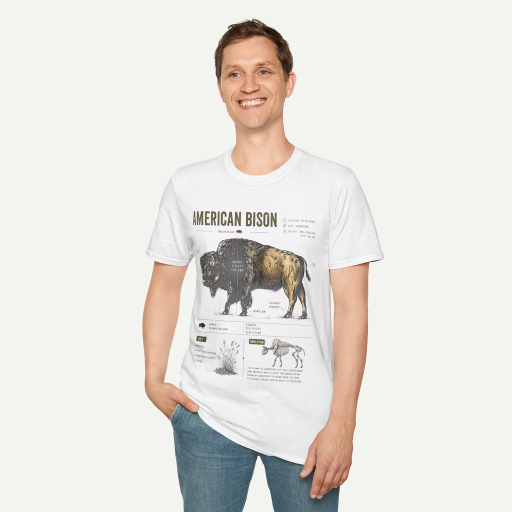 Vintage American Bison Anatomy T-Shirt