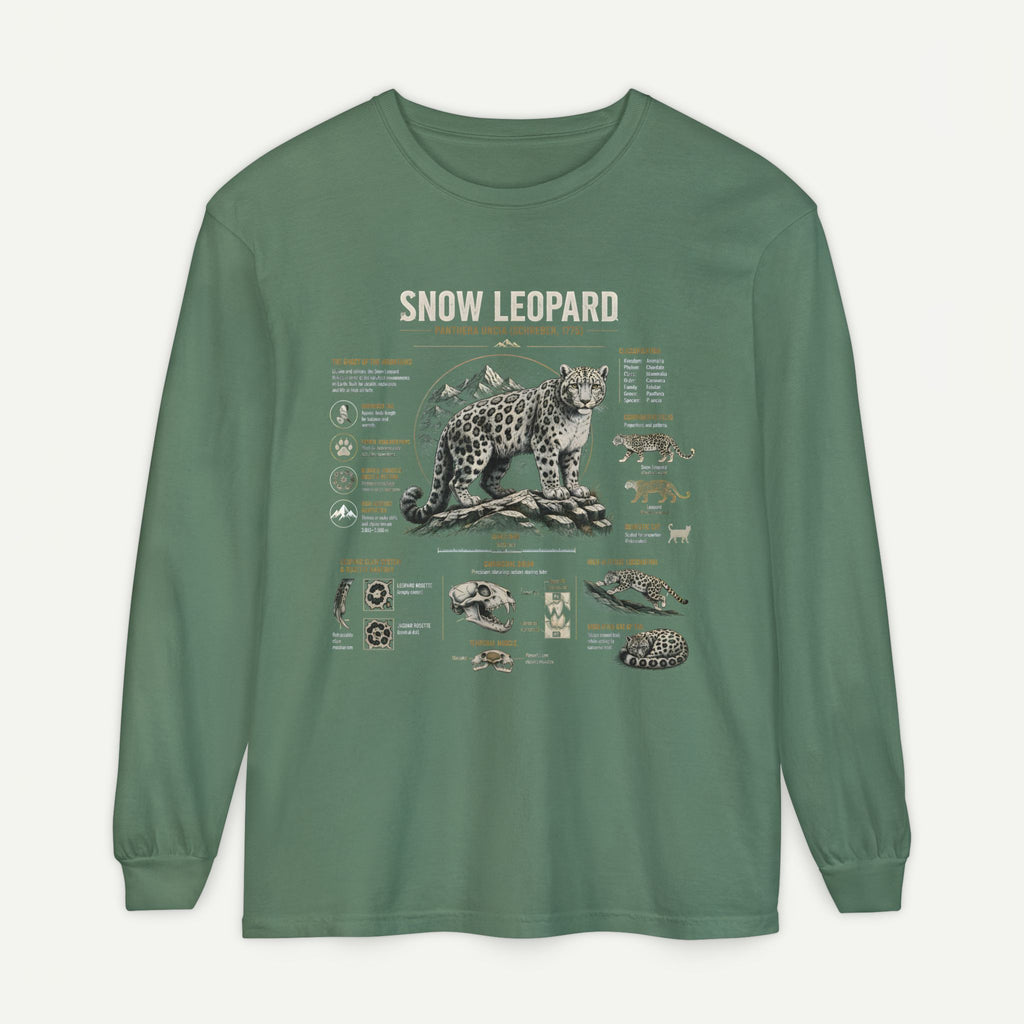 Snow Leopard Wildlife Anatomy Long Sleeve Tee