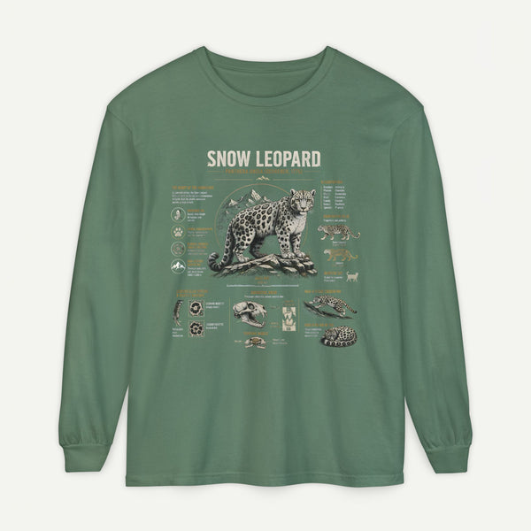 Snow Leopard Wildlife Anatomy Long Sleeve Tee