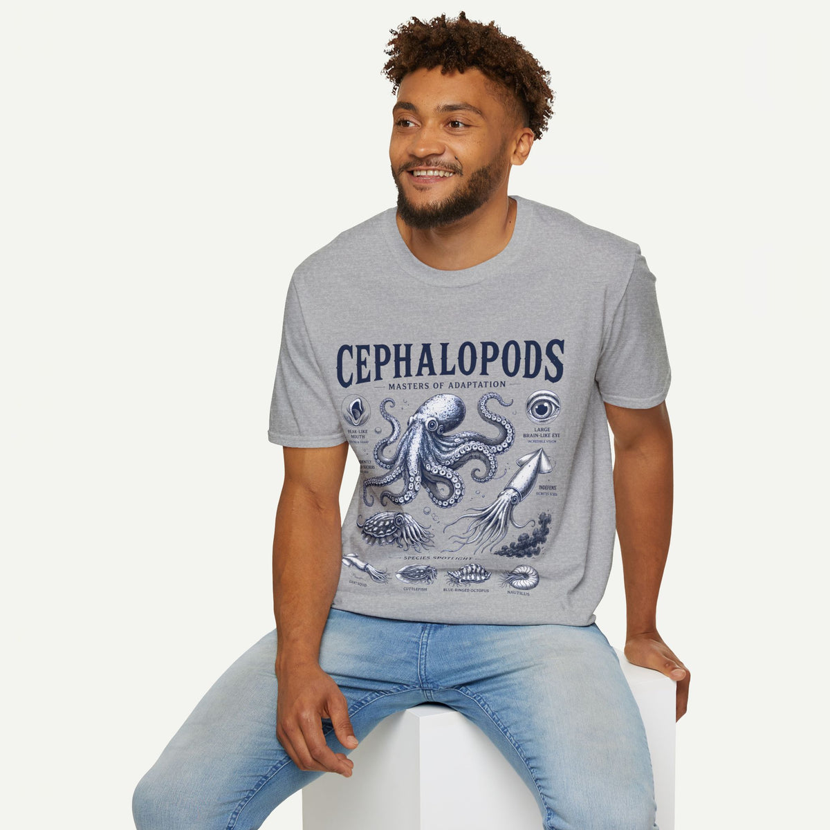 Cephalopods T-Shirt — Masters of Adaptation Vintage Octopus Graphic Tee