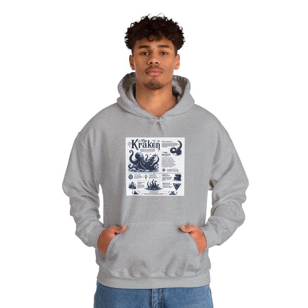 Kraken Nautical Hoodie – Vintage Sea Monster Diagram Sweatshirt