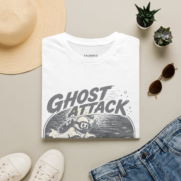 Ghost Attack T-Shirt — Vintage Horror Graphic Tee