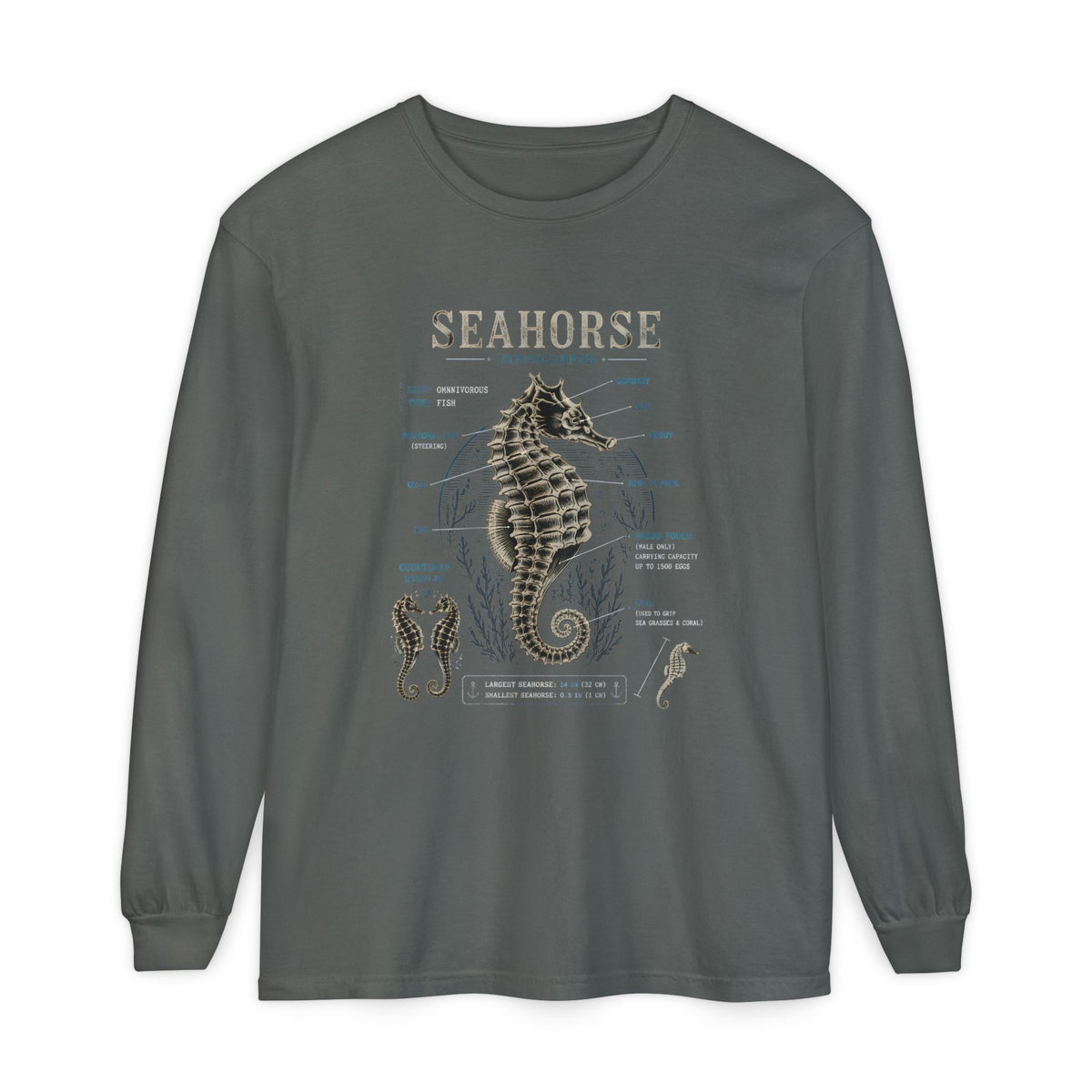 Seahorse Anatomy Long Sleeve Tee