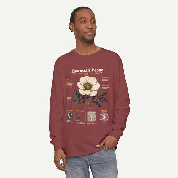 Botanical Diagram Long Sleeve Tee — Wild Rose Illustration