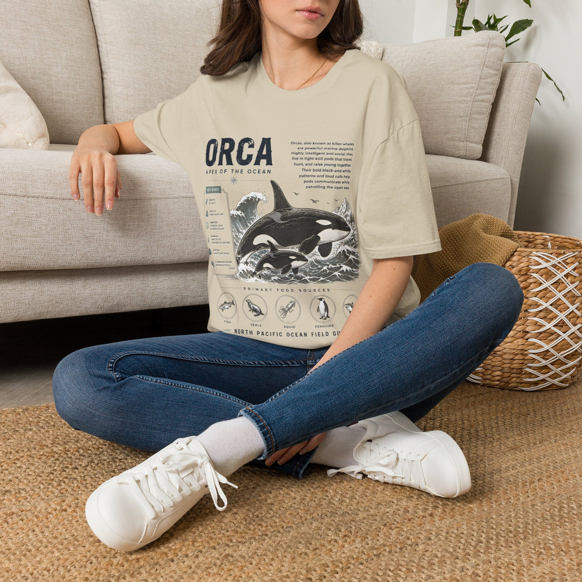 Orca Apex of the Ocean Anatomy T-Shirt – Vintage Marine Whale Illustration Tee