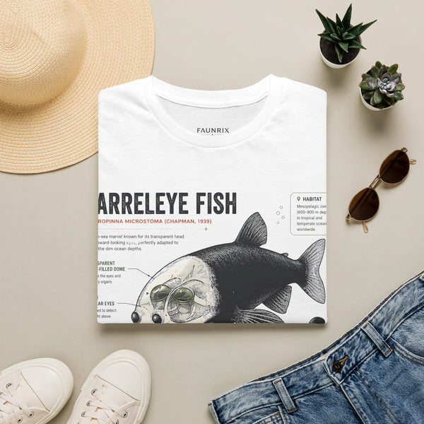Barreleye Fish Anatomy T-Shirt — Deep Sea Biology Graphic Tee