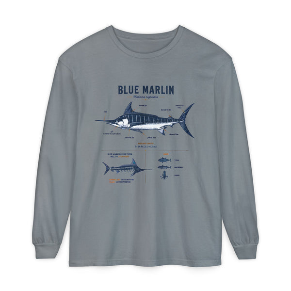 Blue Marlin Anatomy Long Sleeve Shirt