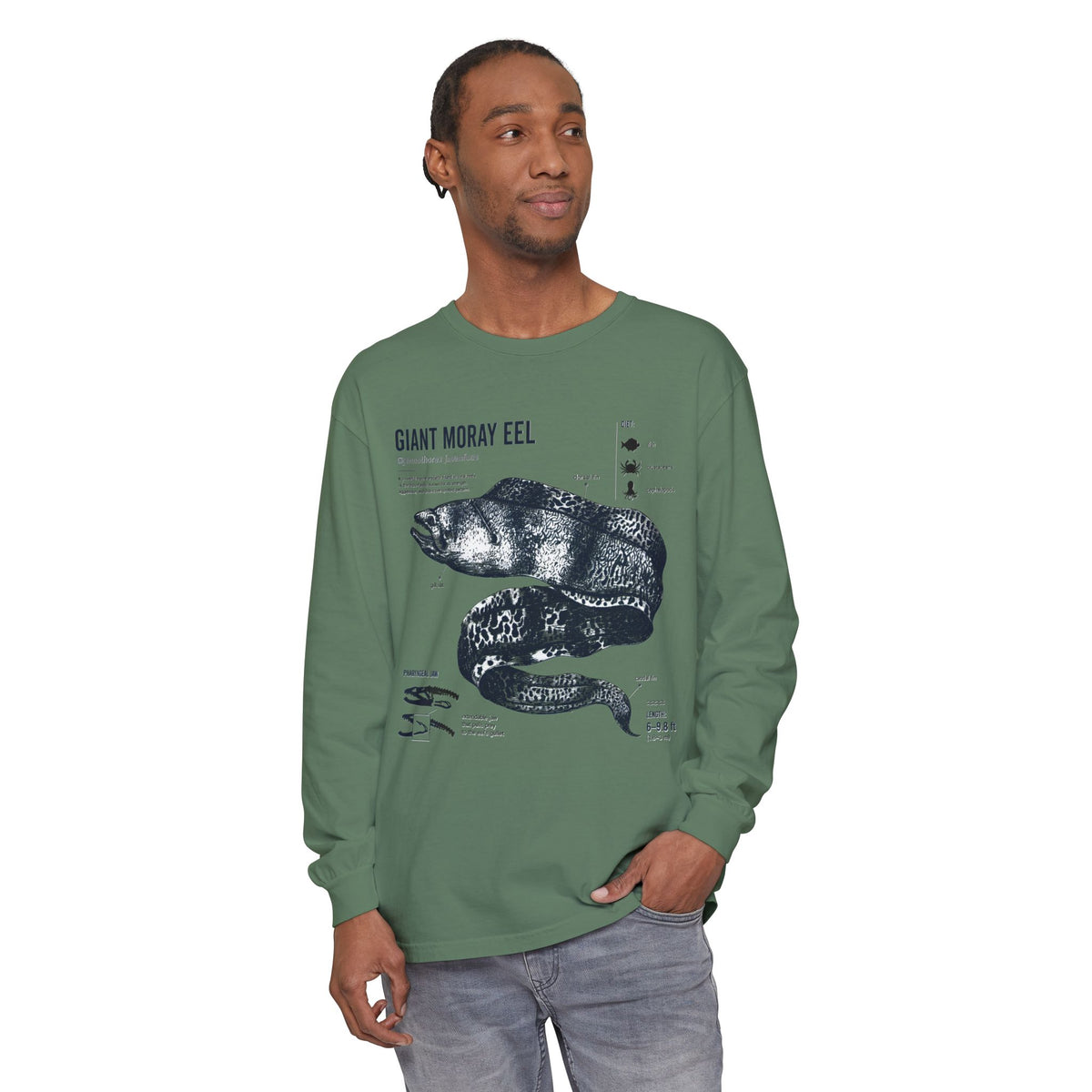 Giant Moray Eel Anatomy Long Sleeve Shirt