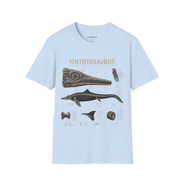 Ichthyosaurus Fossil Illustration T-Shirt