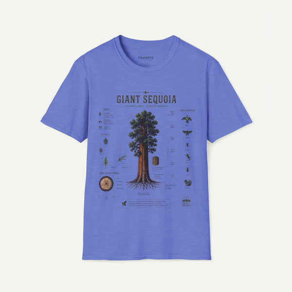 Giant Sequoia Anatomy T-Shirt — Botanical Tree Illustration Tee