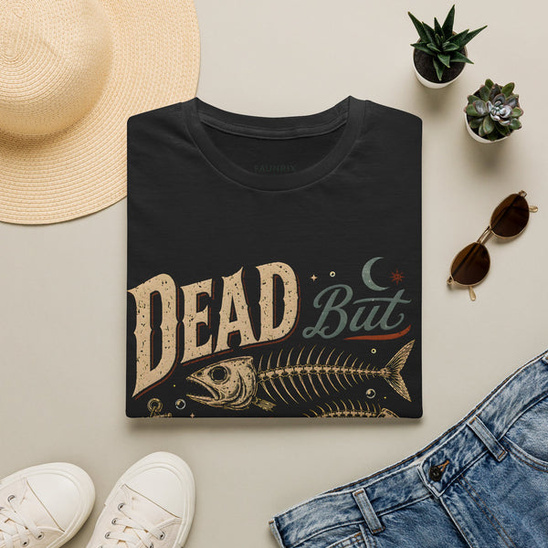 Dead But Still Salty T-Shirt — Vintage Fish Skeleton Nautical Graphic Tee
