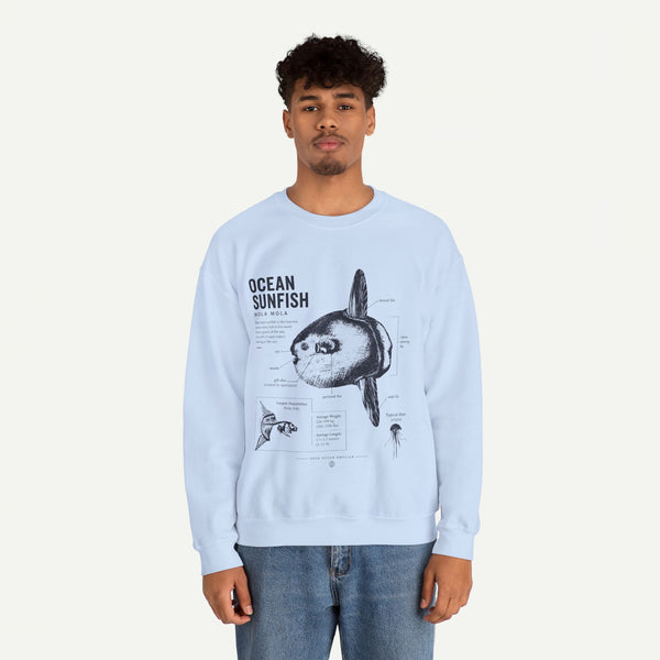 Ocean Sunfish Sweatshirt — Vintage Marine Illustration Pullover