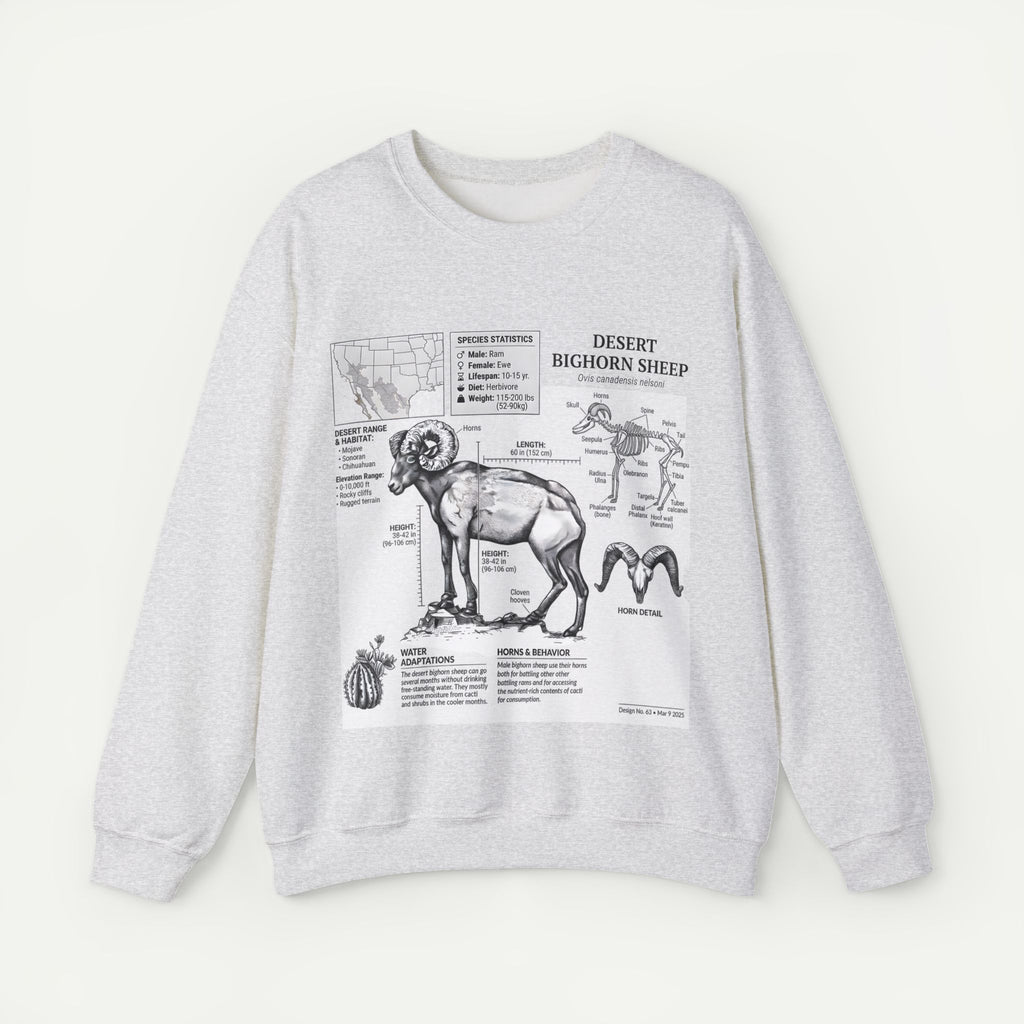 Desert Bighorn Sheep Anatomy Sweatshirt