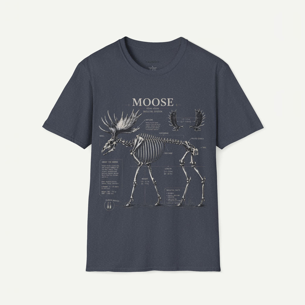 Moose Skeleton Anatomy T-Shirt — Vintage Natural History Graphic Tee