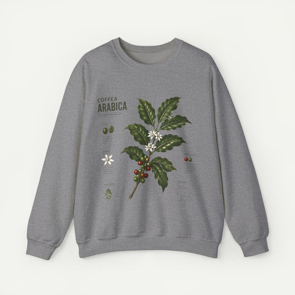Coffee Arabica Botanical Print  Crewneck Sweatshirt