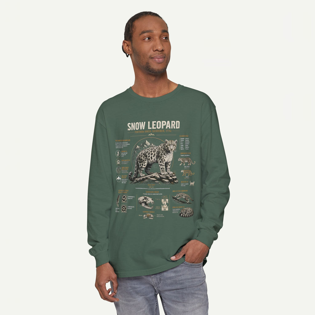 Snow Leopard Anatomy Long Sleeve Tee