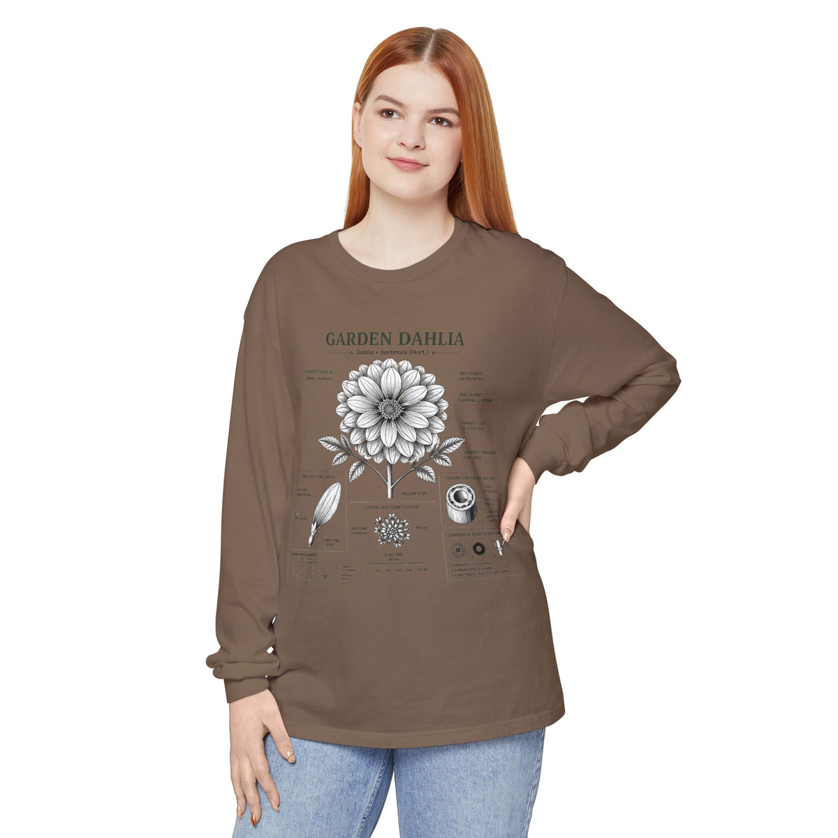 Garden Dahlia Botanical Long Sleeve Tee