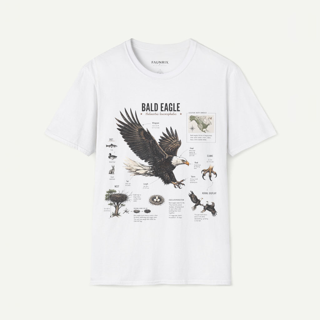 Bald Eagle Anatomy Field Guide T-Shirt