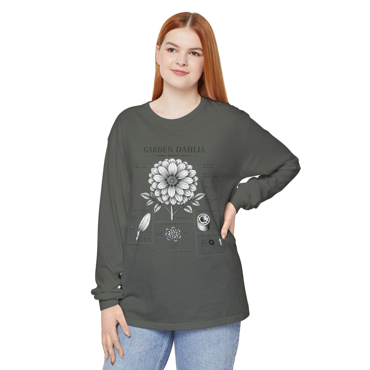 Garden Dahlia Botanical Long Sleeve Tee