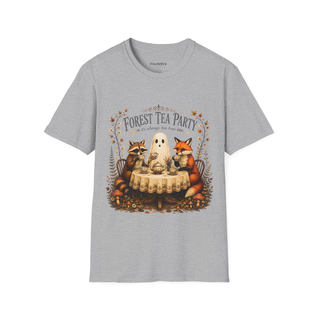 Forest Tea Party T-Shirt — Cute Woodland Animals Tea Time Graphic Tee
