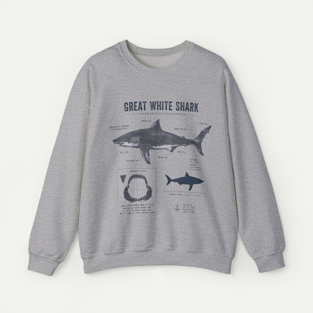 Great White Shark Anatomy Sweatshirt