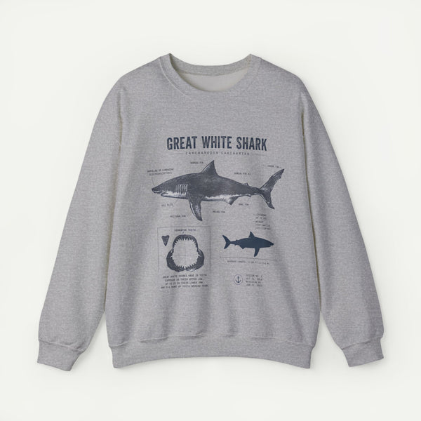 Great White Shark Anatomy Sweatshirt