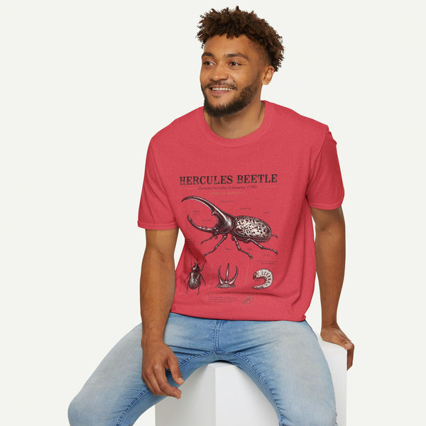Hercules Beetle Anatomy T-Shirt — Vintage Entomology Graphic Tee