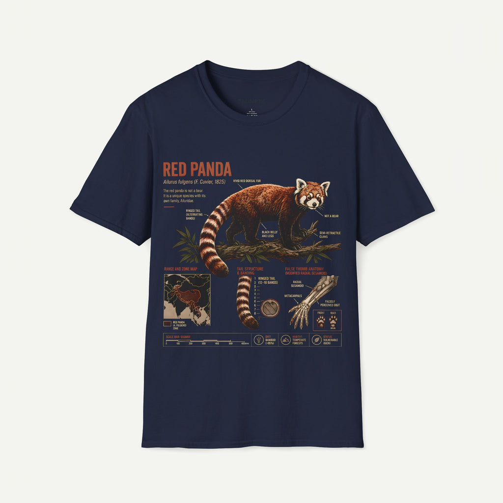 Red Panda Anatomy T-Shirt — Vintage Wildlife Graphic Tee