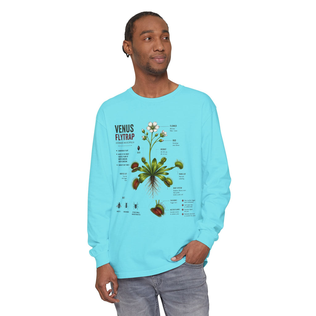 Venus Flytrap Anatomy Long Sleeve Tee — Botanical Science Shirt