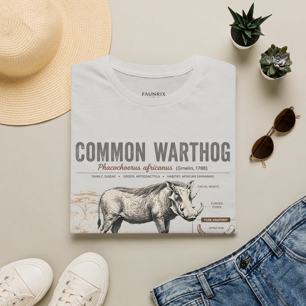 Common Warthog Anatomy T-Shirt — Vintage Wildlife Graphic Tee