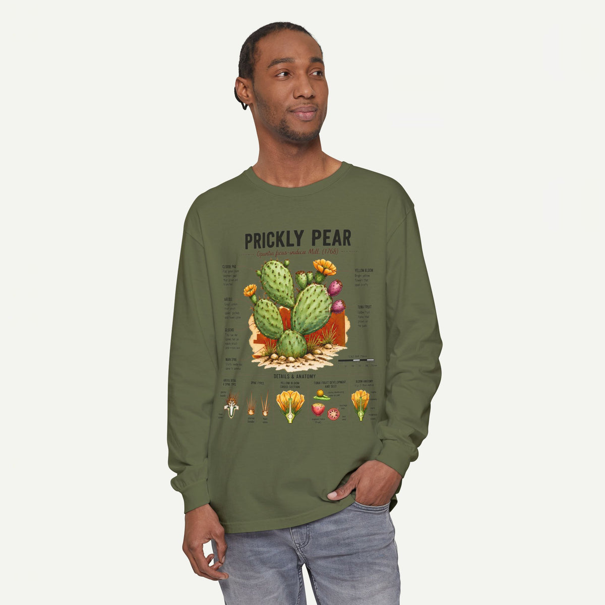Prickly Pear Botanical Long Sleeve Shirt