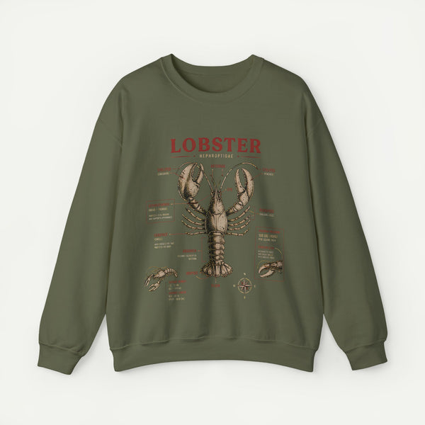 Lobster Anatomy Crewneck Sweatshirt