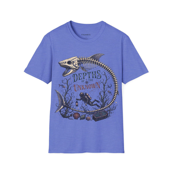 Depths of the Unknown Fish Skeleton T-Shirt